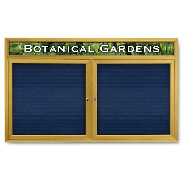 Indoor Enclosed Combo Board, 42"x32", Black Frame/Black Porcelain & Cork